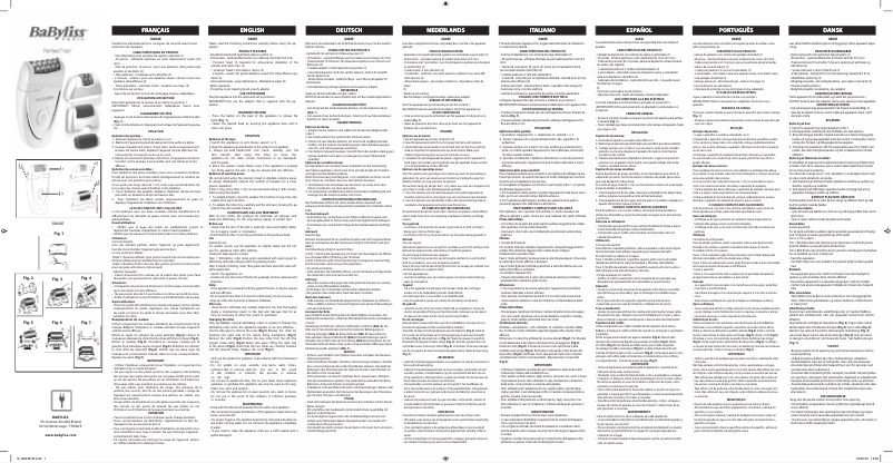Page 1 of the manual User Manual BaByliss G804E