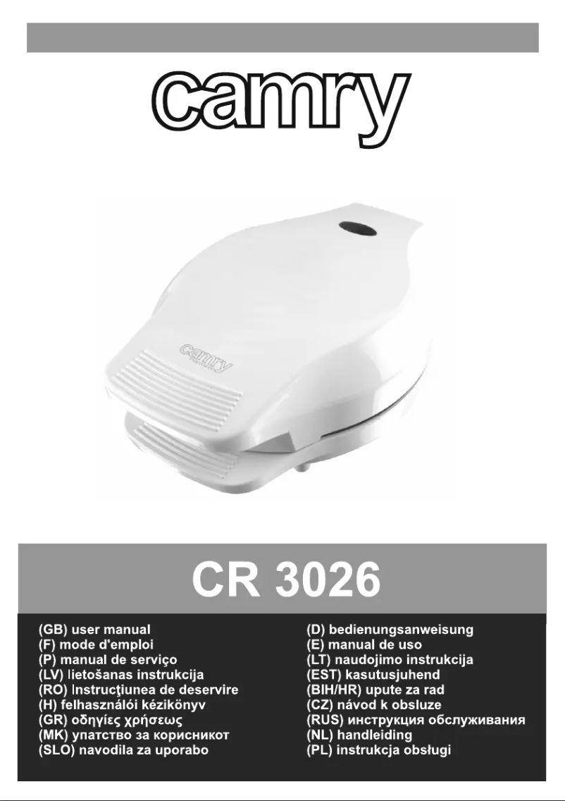 Image de la première page du manuel de l'appareil CR 3026