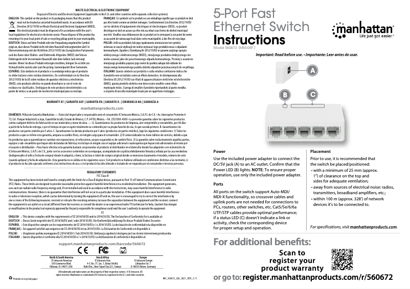 First page image of the manual for 560672