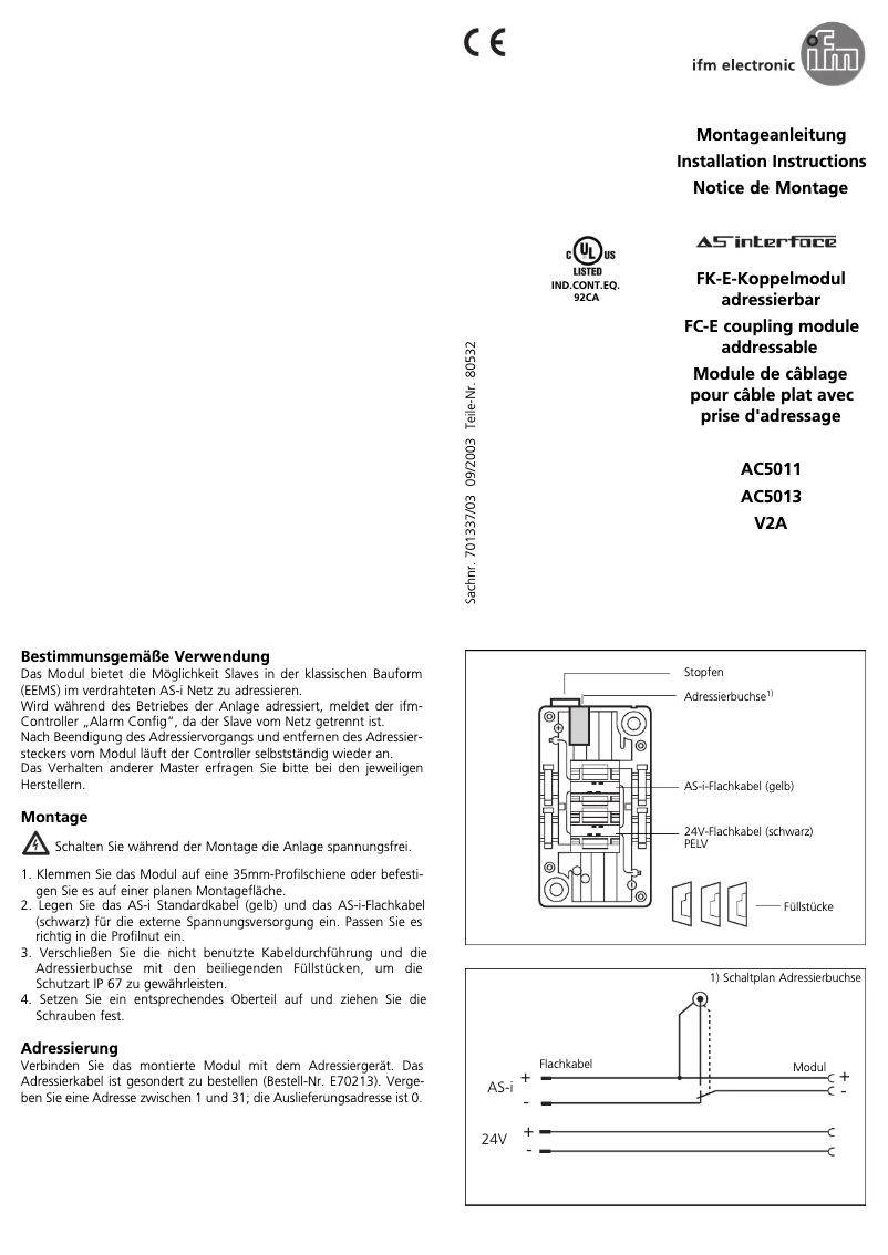 Page 1 of the manual User Manual IFM AC5011