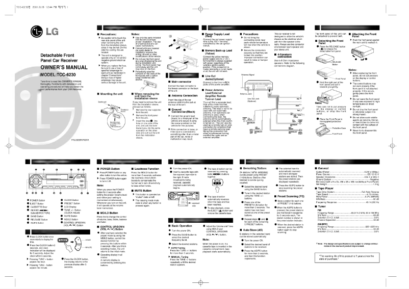 First page image of the manual for TCC-6230