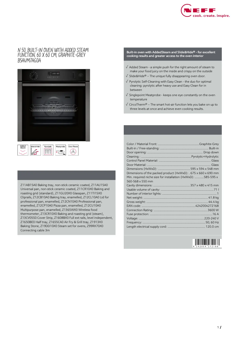 First page image of the manual for B5AVM7AG0A