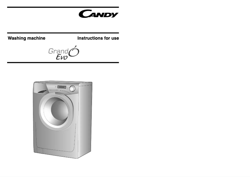 Page 1 of the manual User Manual Candy EVO 1682D-80