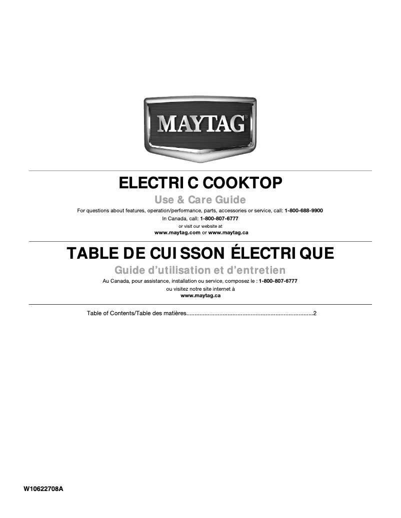 Page 1 of the manual User Manual Maytag MEC7430BW