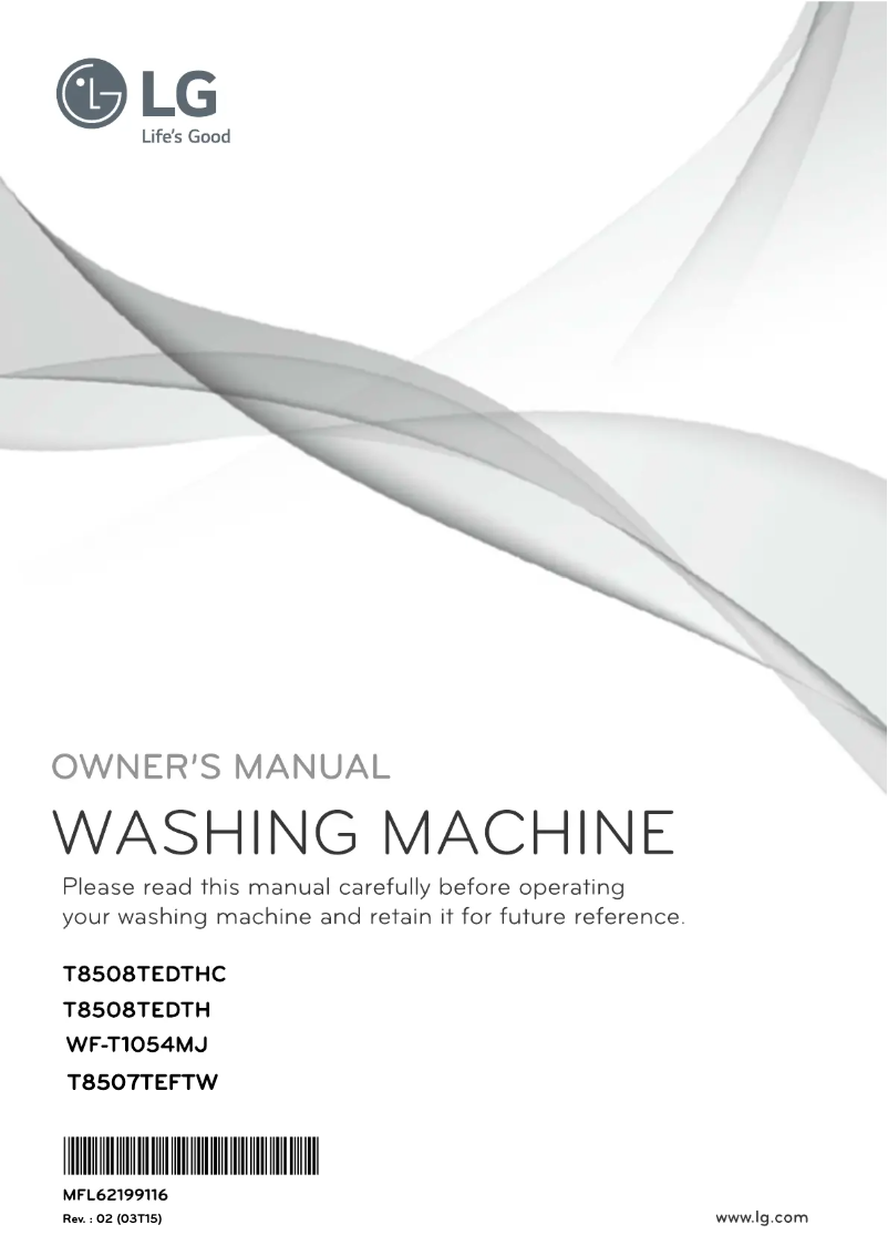 First page image of the manual for T8507TEFTW