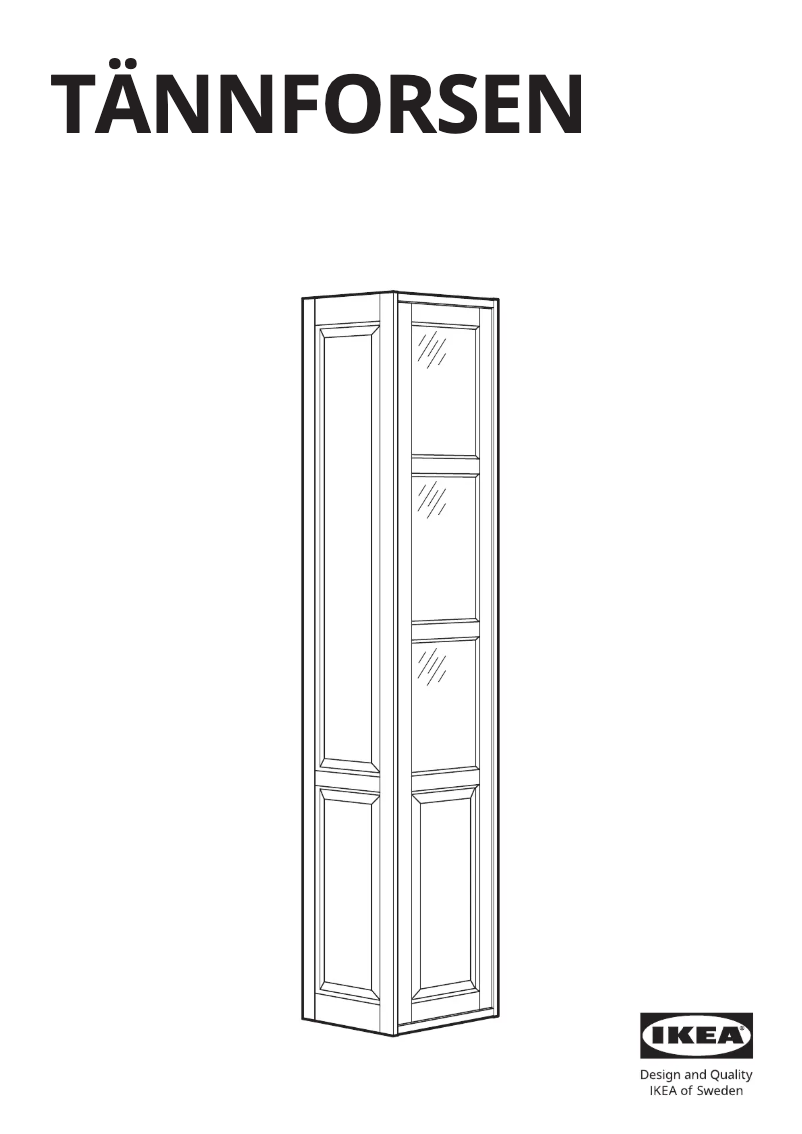 First page image of the manual for TÄNNFORSEN 105.354.26