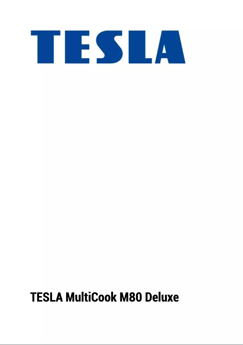 Page 1 of the manual User Manual Tesla MultiCook M80 Deluxe