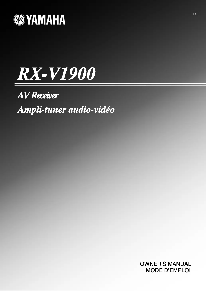 First page image of the manual for RX-V1900