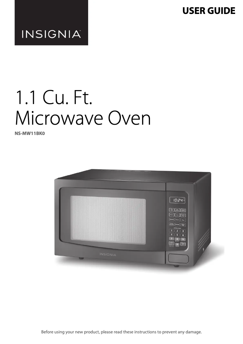 Page 1 of the manual User Manual Insignia NS-MW11BK0
