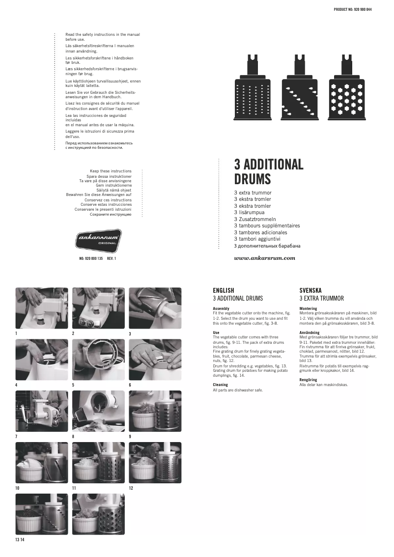 First page image of the manual for 3 Additional Drums