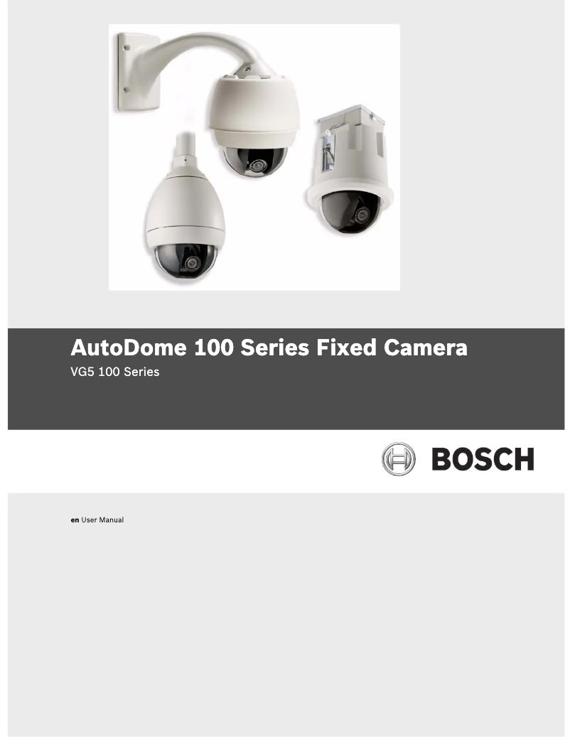 Page 1 of the manual User Manual Bosch AutoDome VG5-100