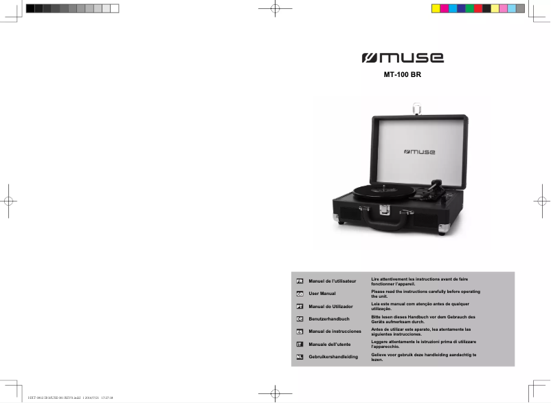 First page image of the manual for MT-100 BR