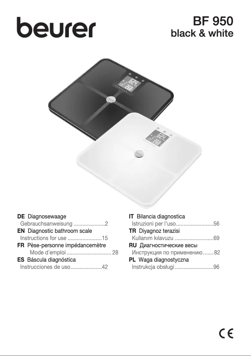 Page 1 of the manual User Manual Beurer BF 950