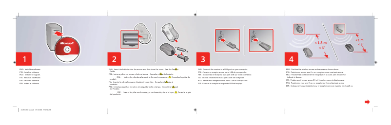 Page 1 de la notice Manuel utilisateur Microsoft Wireless Laser Mouse 6000