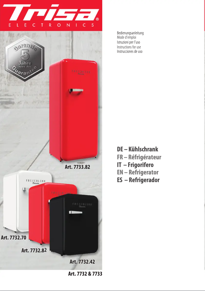 First page image of the manual for Frescolino Classic 7732