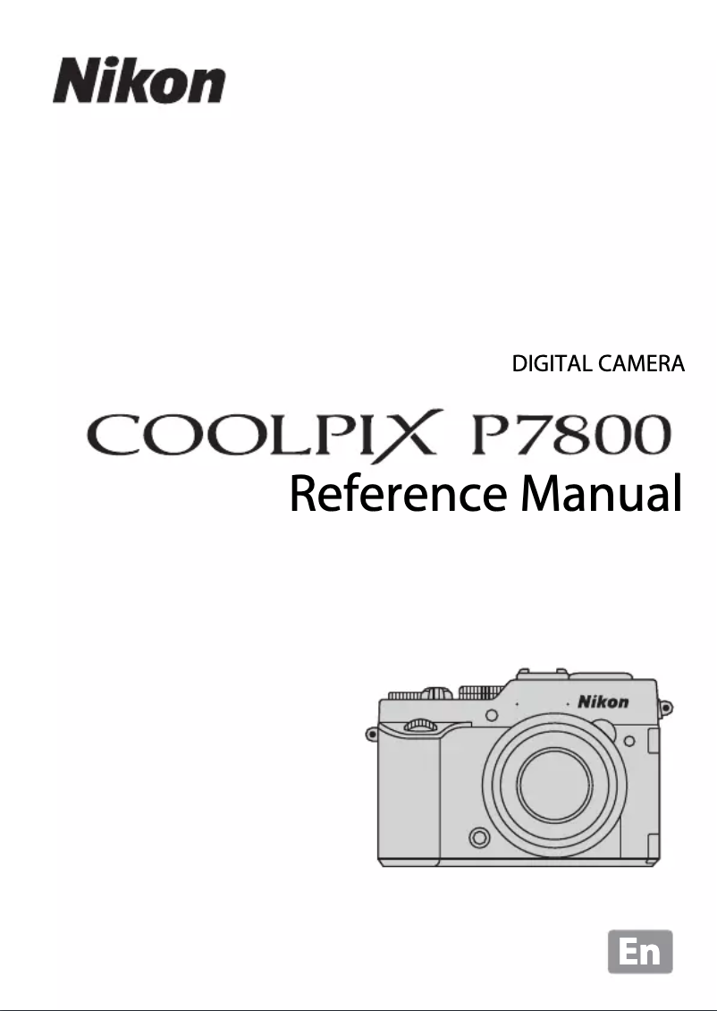 First page image of the manual for Coolpix P7800