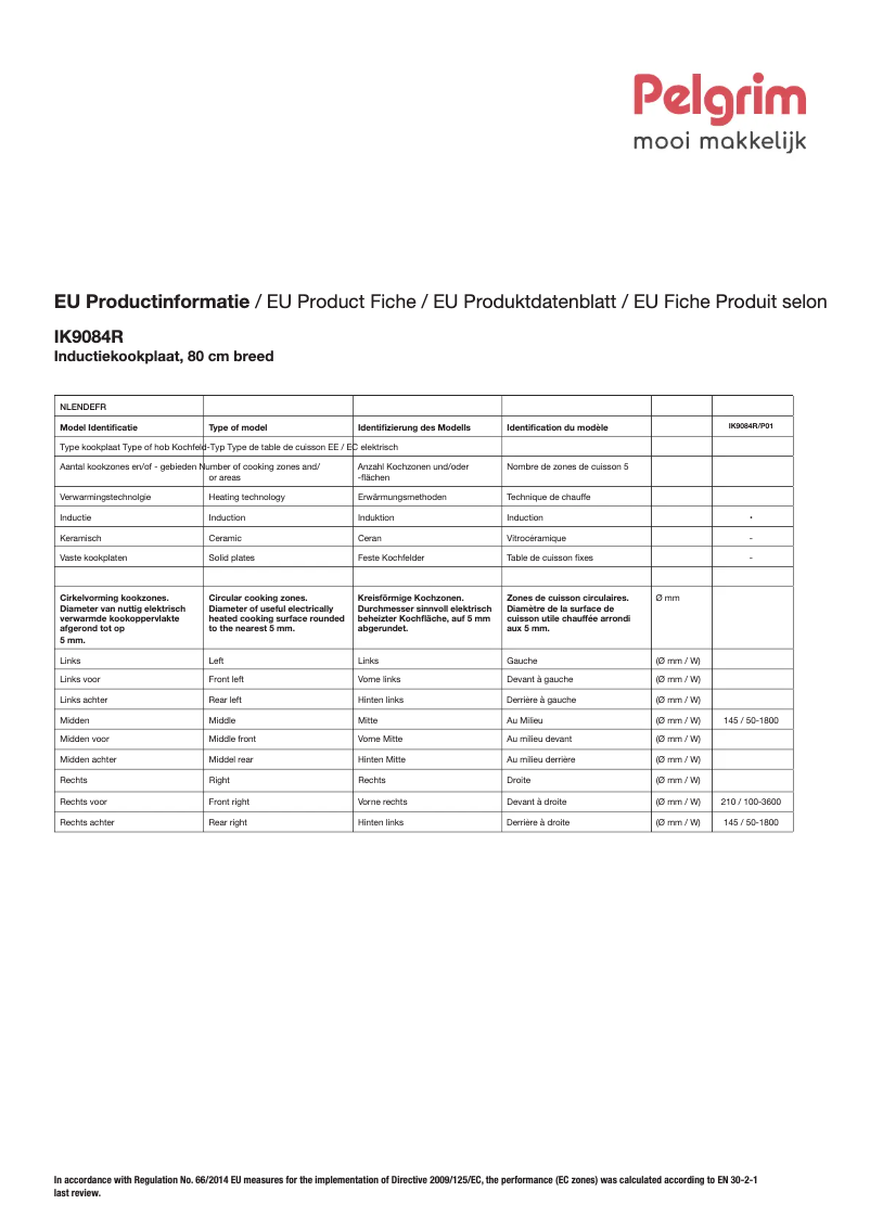First page image of the manual for IK9084R