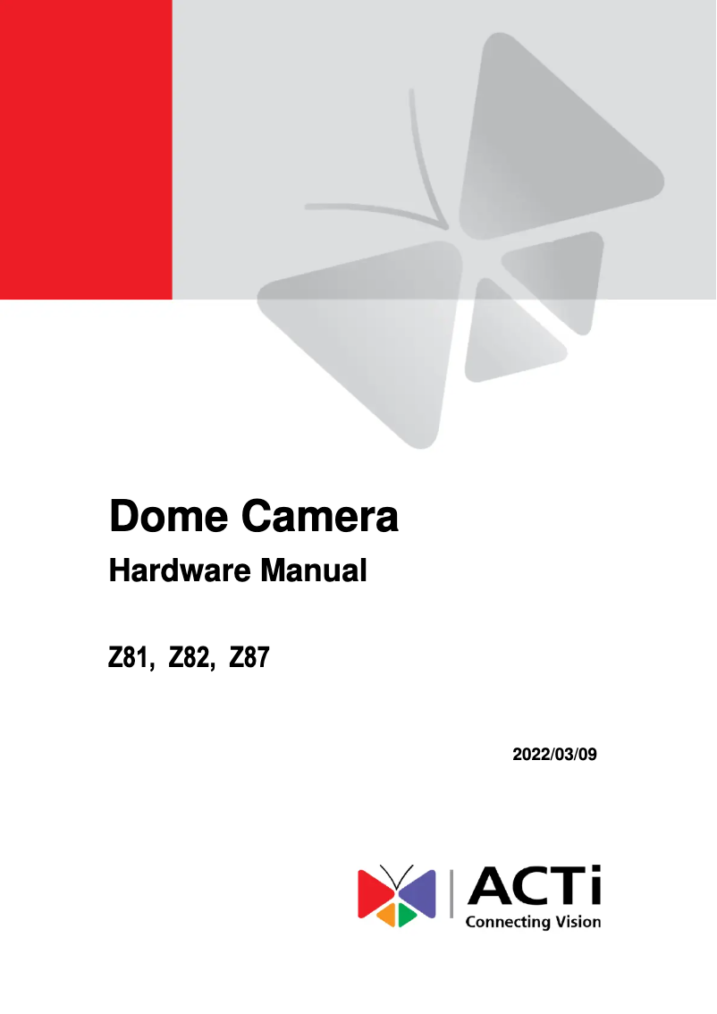 First page image of the manual for Z82