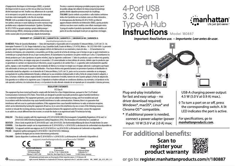 First page image of the manual for 180887