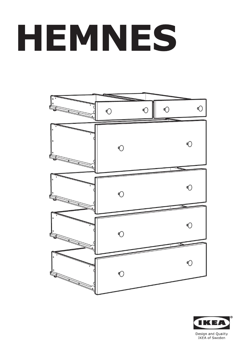 First page image of the manual for HEMNES 405.470.84