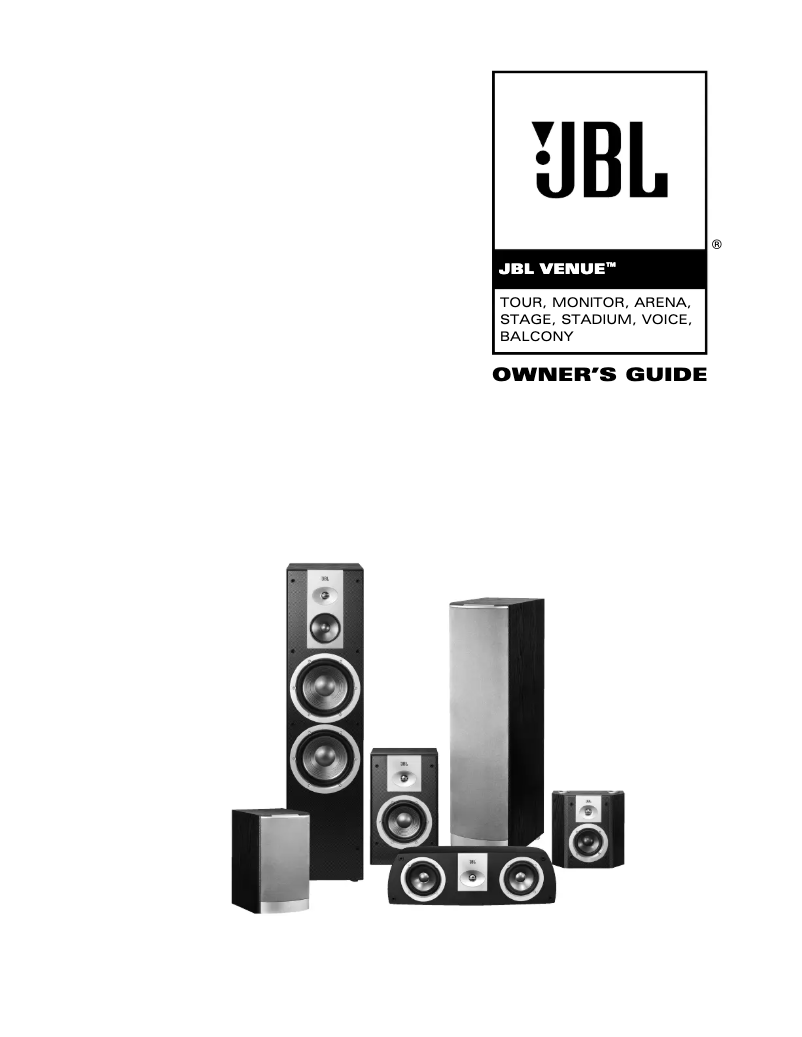 Page 1 of the manual User Manual JBL Venue Stadium
