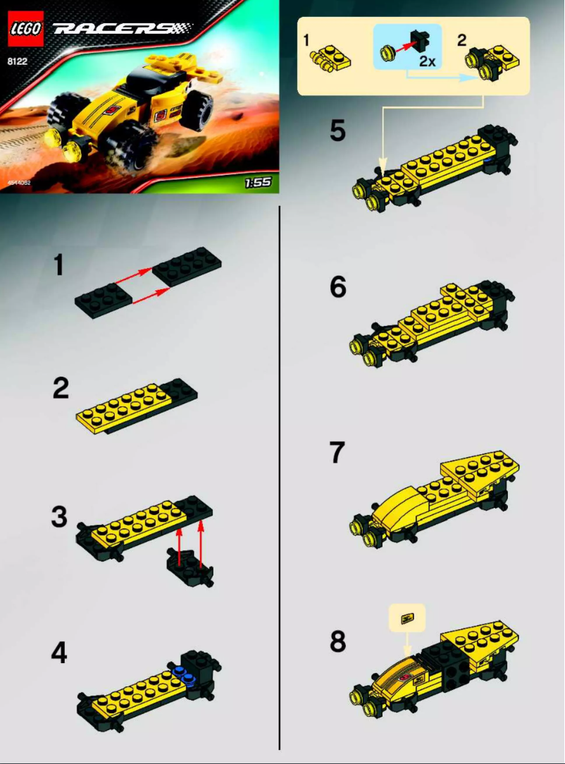 Page 1 of the manual User Manual Lego Racers 8122