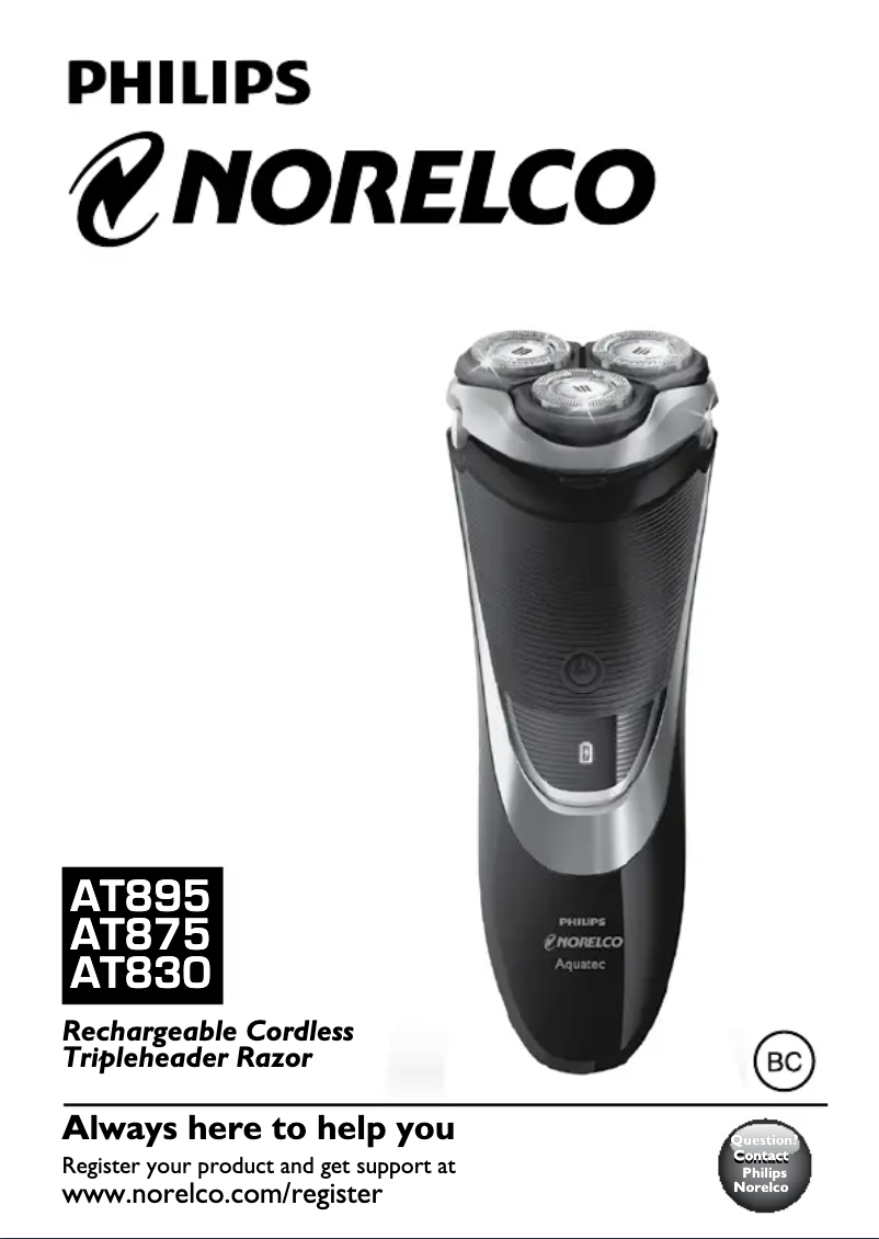 First page image of the manual for AT895