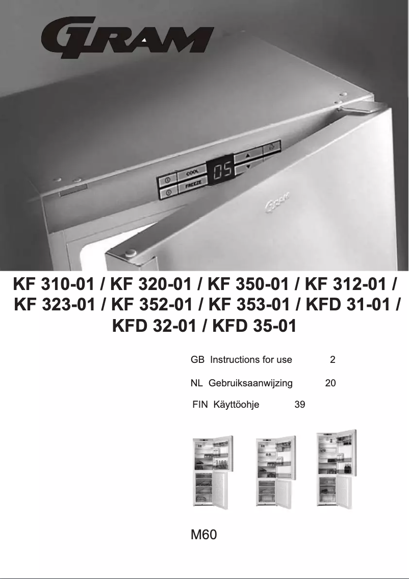 First page image of the manual for KF320
