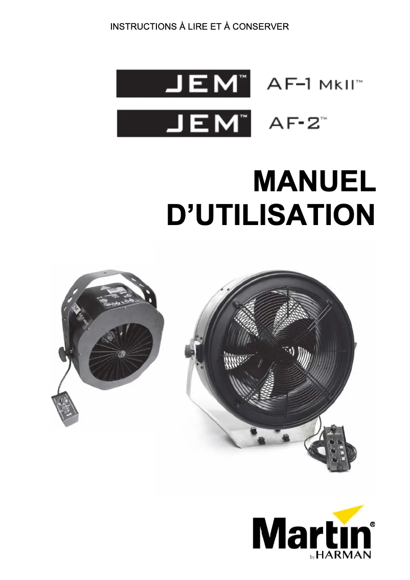 Page 1 of the manual User Manual Martin JEM AF-1 MkII