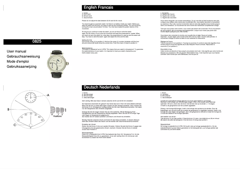 First page image of the manual for 0825