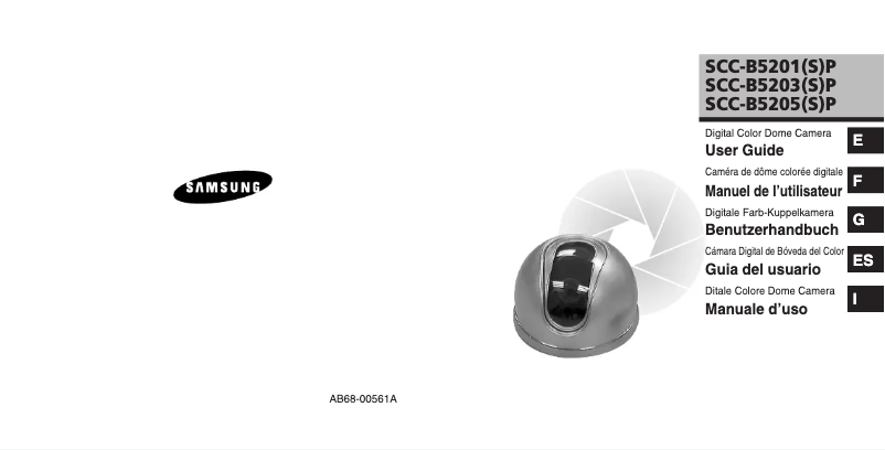 Page 1 of the manual User Manual Samsung SCC-B5203SP