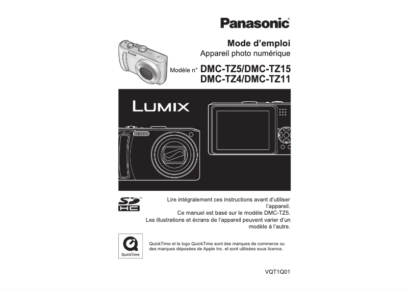First page image of the manual for Lumix DMC-TZ11