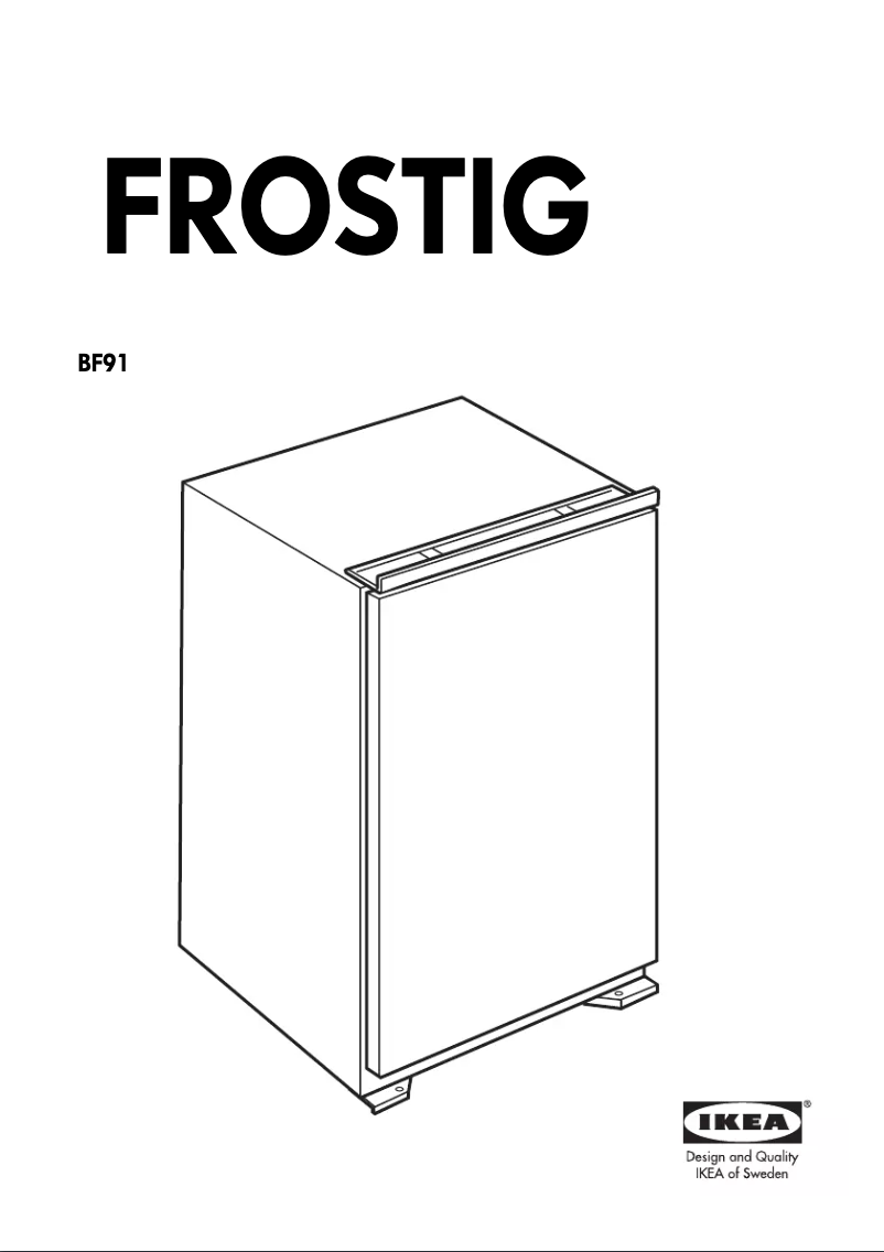 First page image of the manual for FROSTIG BF91