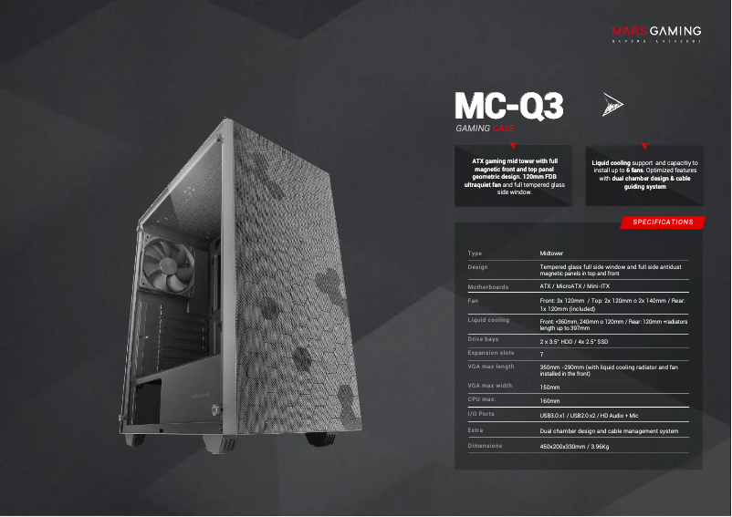 First page image of the manual for MC-Q3