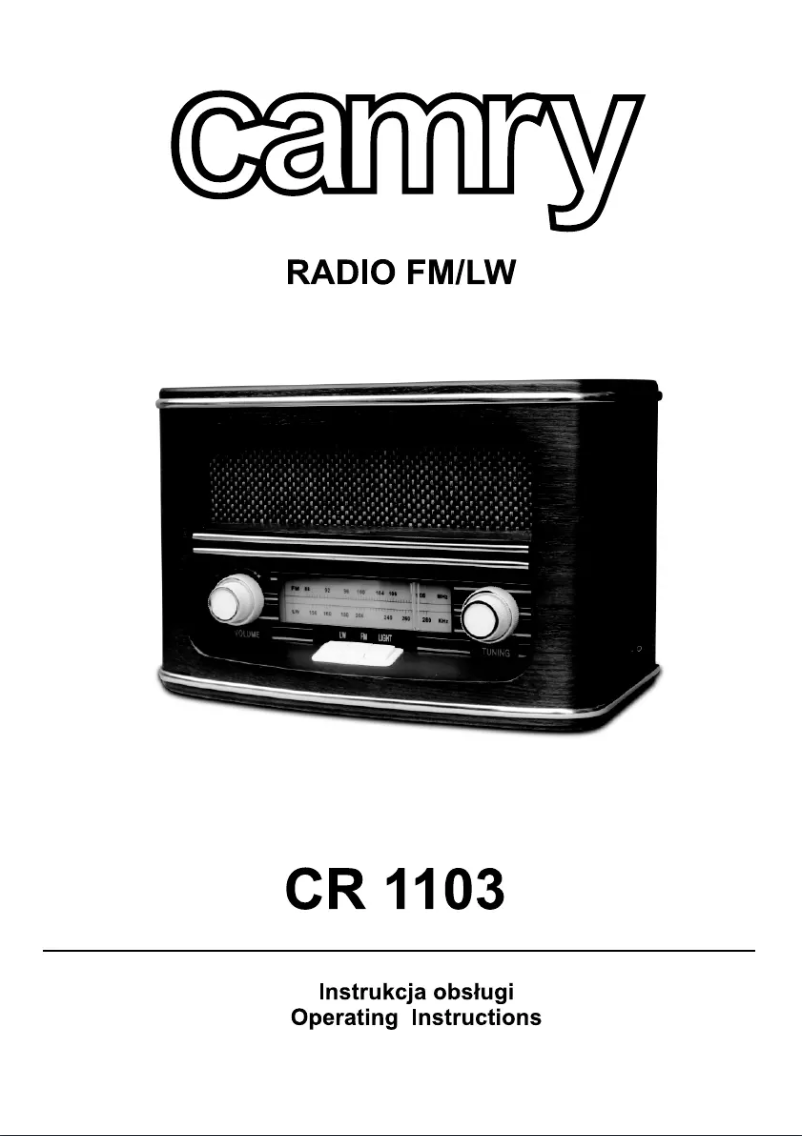 First page image of the manual for CR 1103