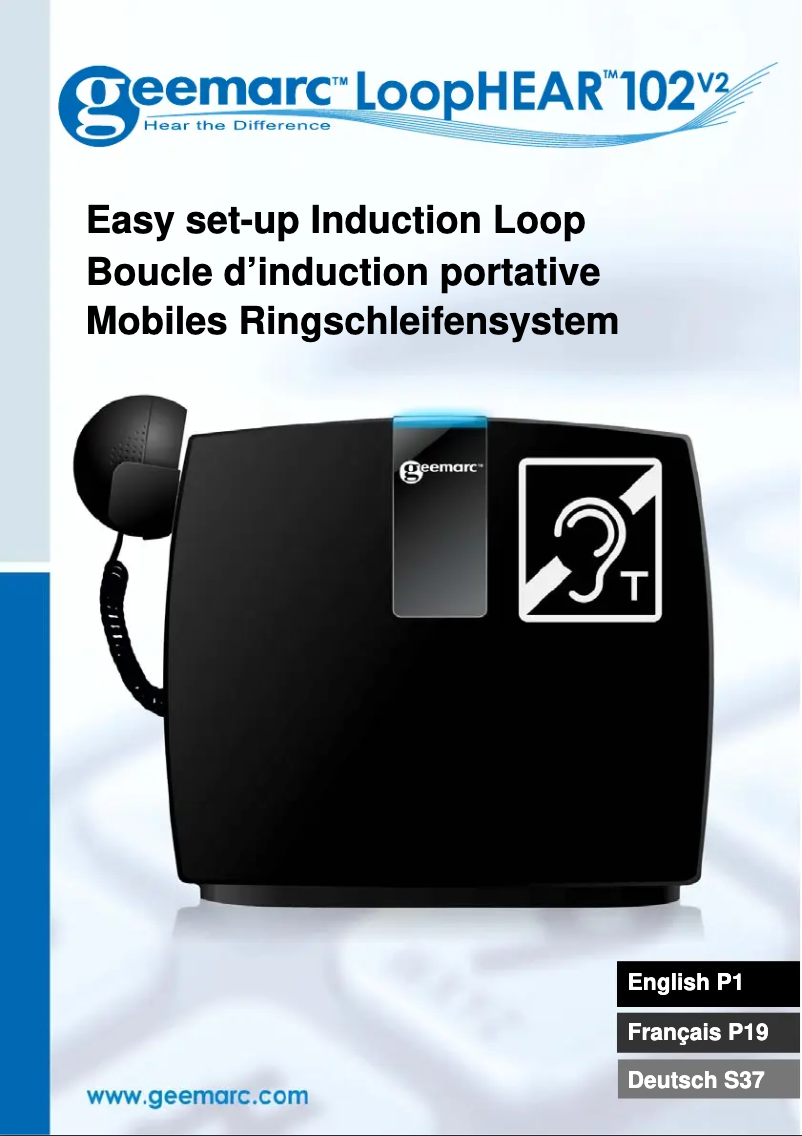 First page image of the manual for LoopHear 102 V2