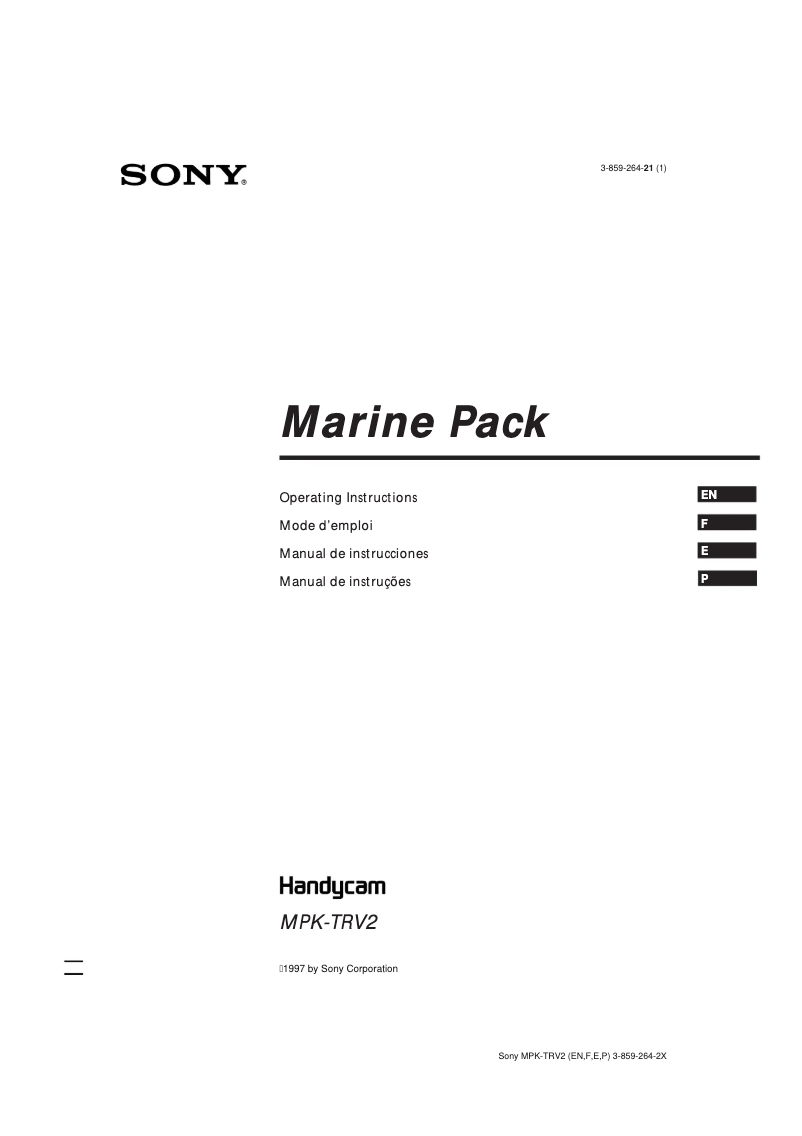 First page image of the manual for CCD-TR760E