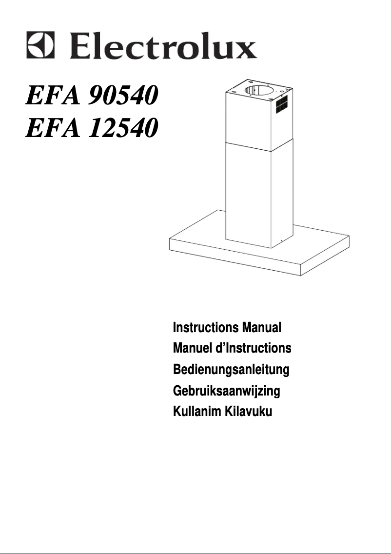 First page image of the manual for EFA12540X