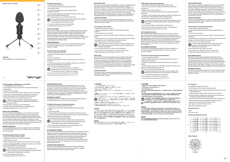 Image de la première page du manuel de l'appareil BV4038
