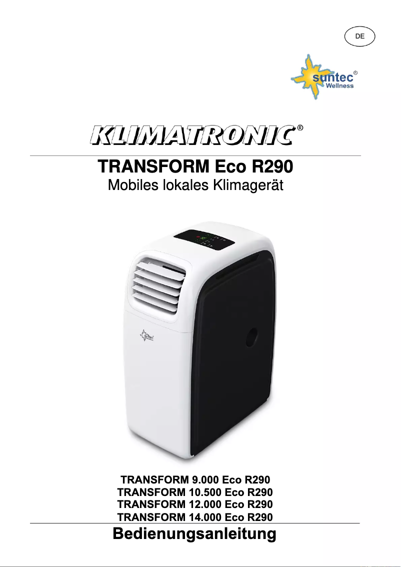 Page 1 of the manual User Manual Suntec Klimatronic Transform 14.000 Eco R290