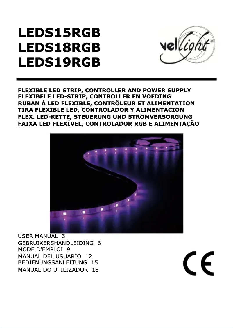 Page 1 of the manual User Manual Velleman LEDS19RGB