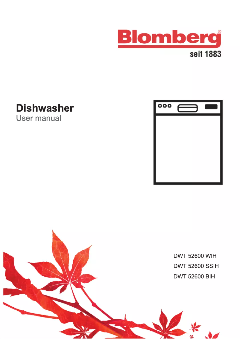 Page 1 of the manual User Manual Blomberg DWT52600SSIH