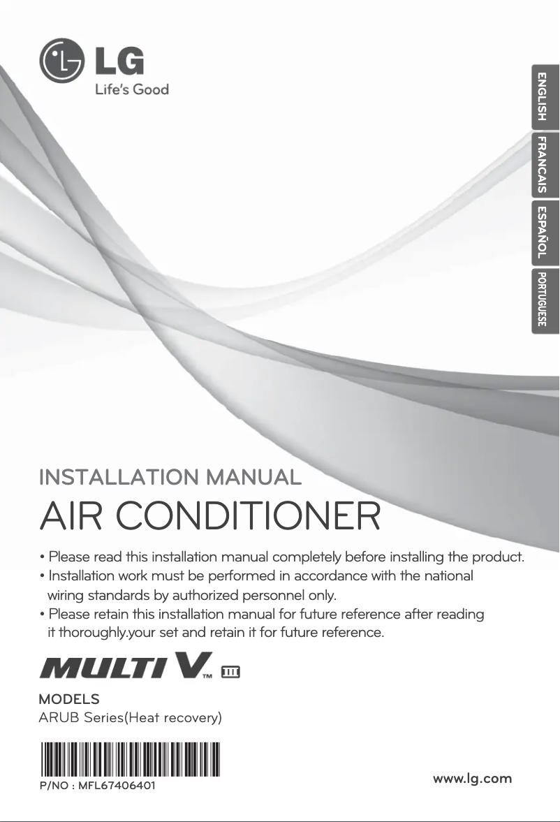 Page 1 of the manual User Manual LG ARUB180BT3