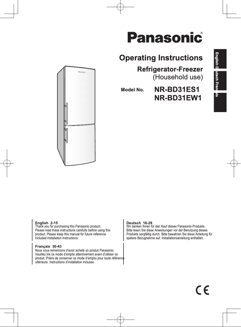 First page image of the manual for NR-BD31ES1