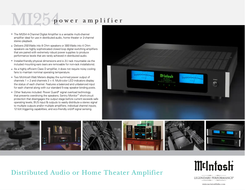 First page image of the manual for MI254