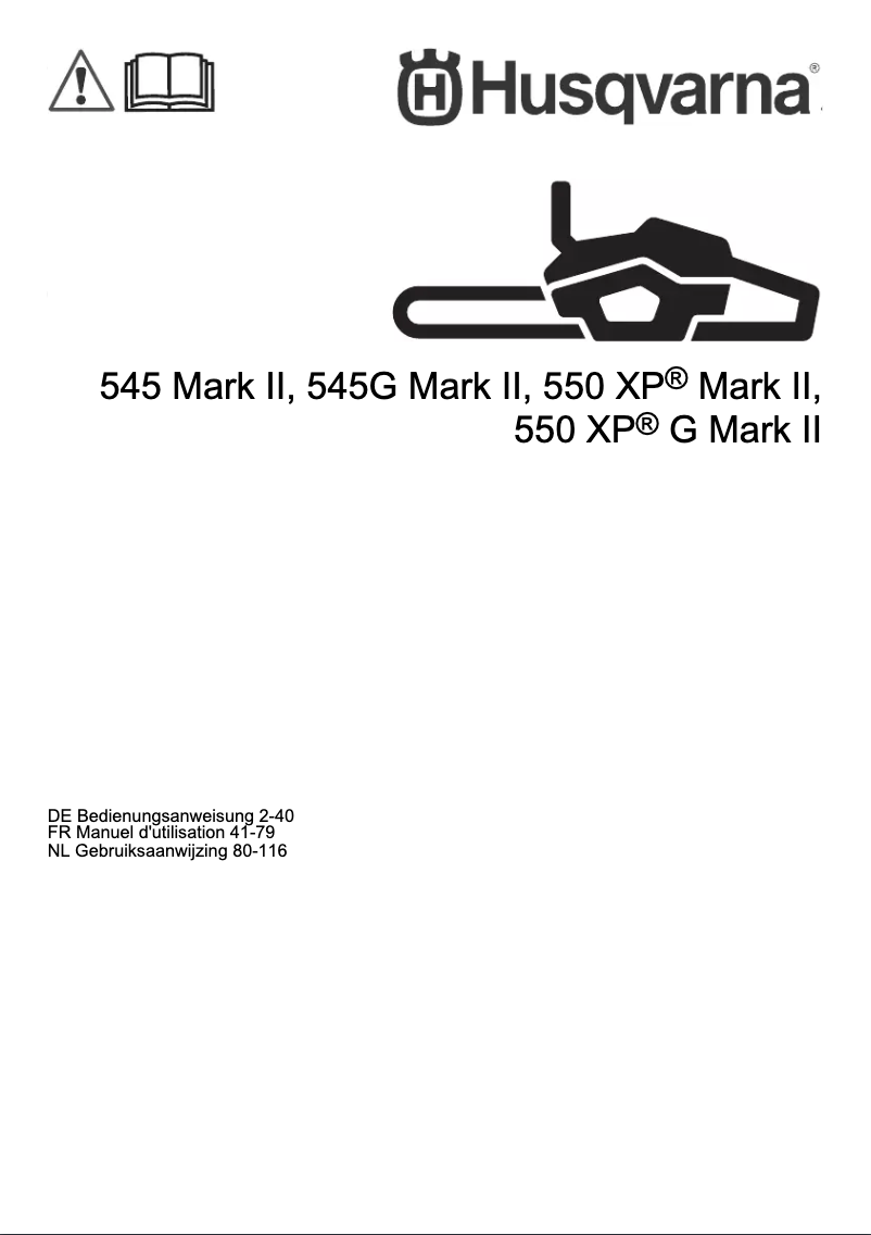 Page 1 of the manual User Manual Husqvarna 545 II