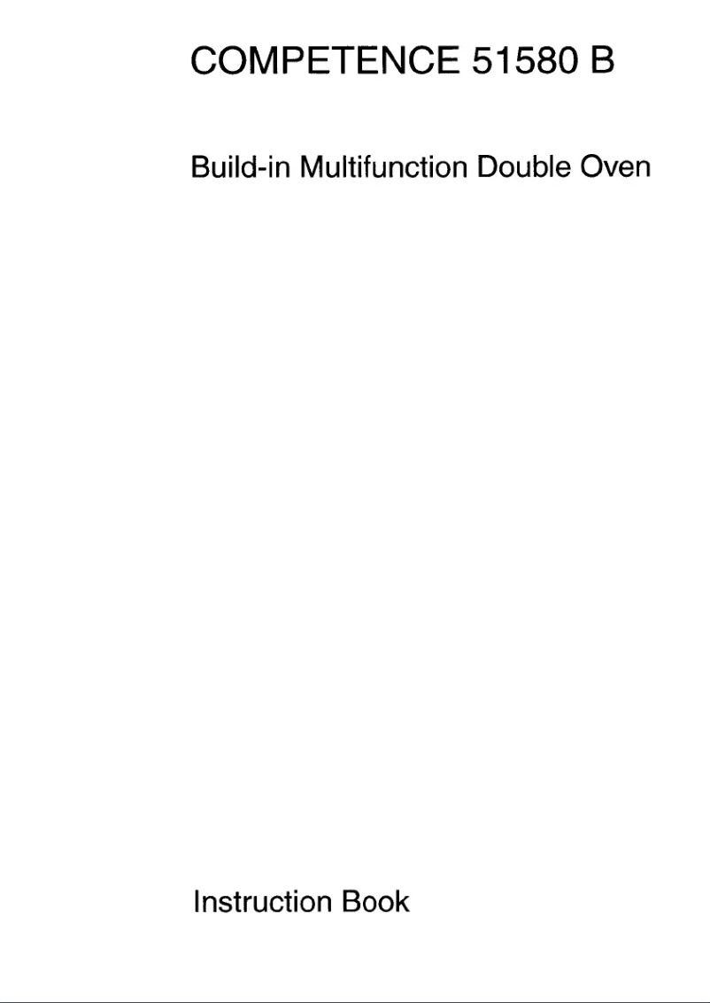 Page 1 of the manual User Manual AEG Competence 51580 B W