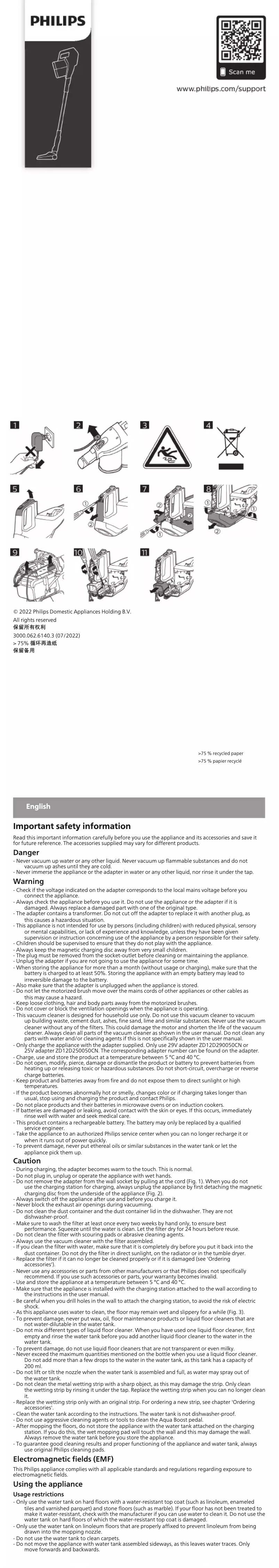 Page 1 of the manual Brochure Philips Speedpro Aqua FC6729