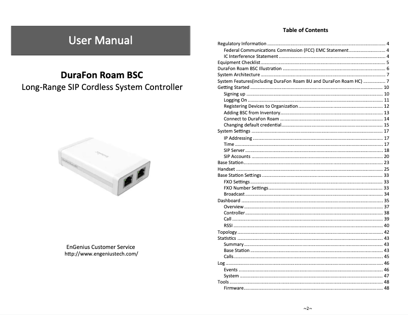 Page 1 of the manual User Manual EnGenius DuraFon Roam-BU