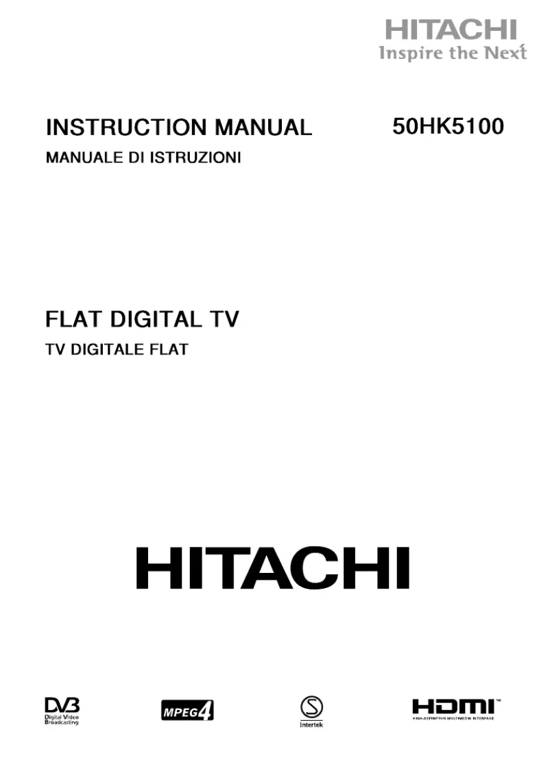 First page image of the manual for 50HK5100